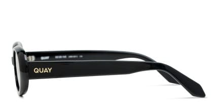 Quay Felt Cute Shiny Black glasses - Shiny Black - Side View