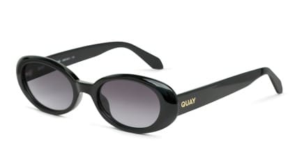 Quay Felt Cute Shiny Black glasses - Shiny Black - Angle View