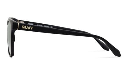 Quay Unplugged Matte Black glasses - Matte Black - Side View
