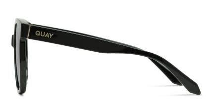 Quay Wide Awake Shiny Black glasses - Shiny Black - Side View