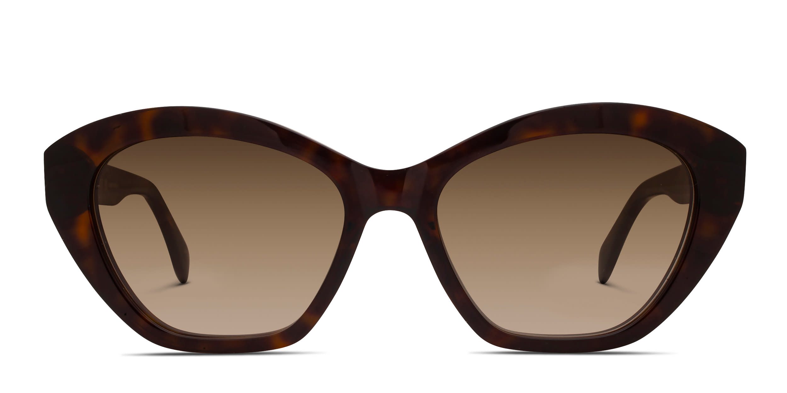 Alexander McQueen AM0355S Tortoise, Brown glasses - Tortoise / Brown - Frontal View