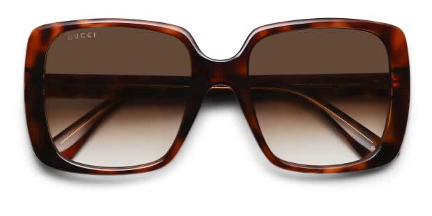 The Gucci GG0632S is a stylishly oversized frame with an iconic