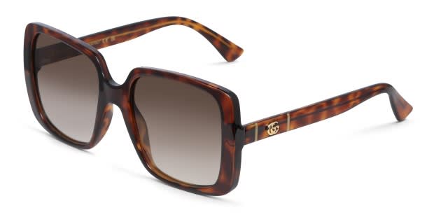 The Gucci GG0632S is a stylishly oversized frame with an iconic