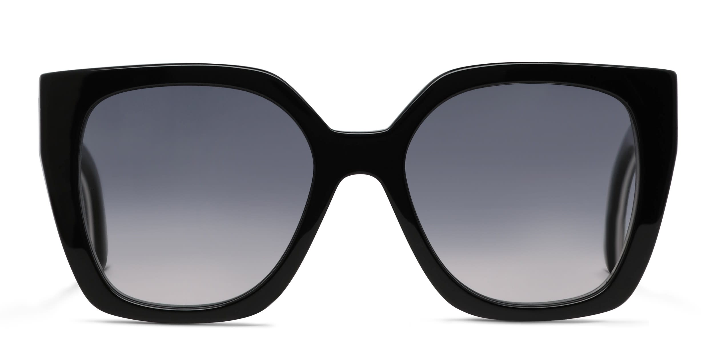 Gucci GG0488SA Shiny Black/Clear/Pink Prescription Sunglasses