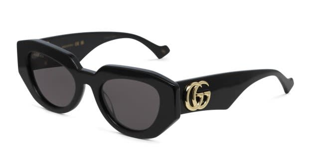 The Gucci GG1421S is a stylishly chunky sunglasses frame exuding