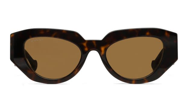 The Gucci GG1421S is a stylishly chunky sunglasses frame exuding