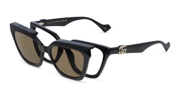 【関税＆送料込み】Gucci Gg1542S Linea Gg Logo Eyeglasses Gucci GG1542S With Clip-on Cat Eye Glasses | Fashion Eyewear US
