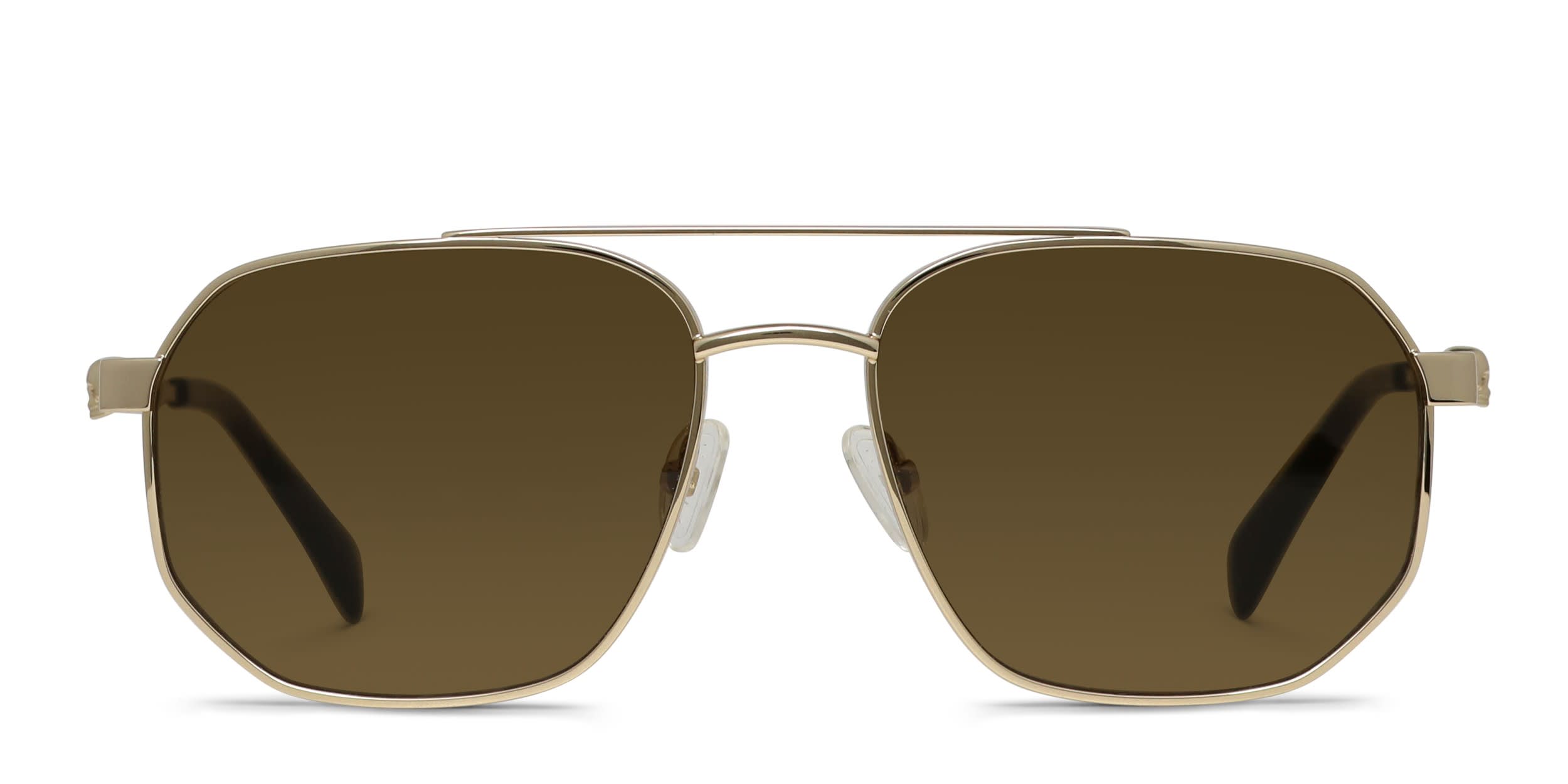 Alexander McQueen AM0458S Gold, Brown glasses - Gold / Brown - Frontal View