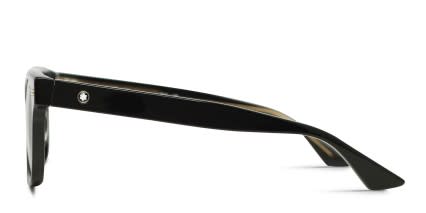 Mont Blanc MB0254S Shiny Black glasses - Shiny Black - Side View