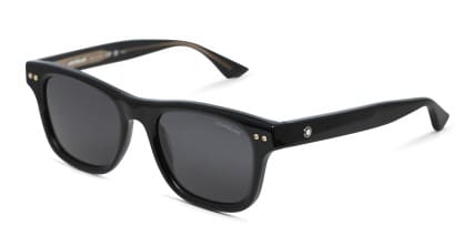 Mont Blanc MB0254S Shiny Black glasses - Shiny Black - Angle View