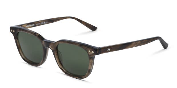 The Montblanc MB0320S is a classic full-rim style exuding