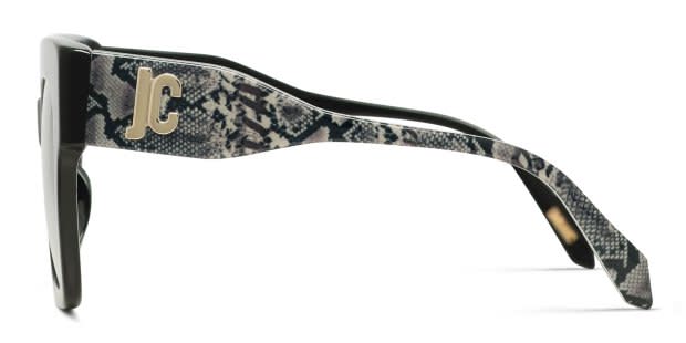 Just Cavalli Sunglasses SJC019K COL.700V Thick Black Gold Frames Gray Lenses Just Cavalli Transparent Butterfly Sunglasses SJC020K 700V  main image 4