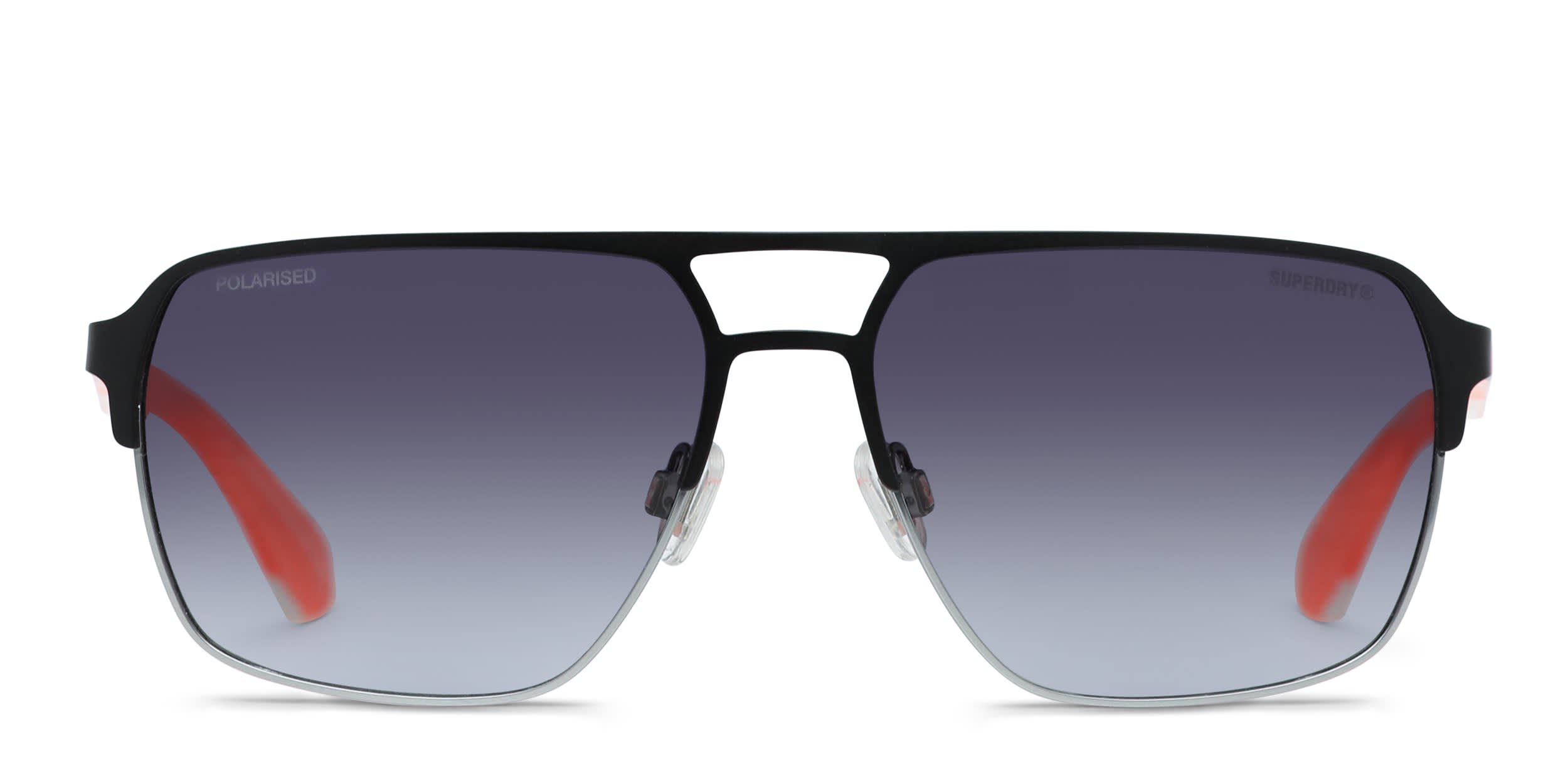 Superdry SDS-5042 Black, Silver glasses - Black / Silver - Frontal View