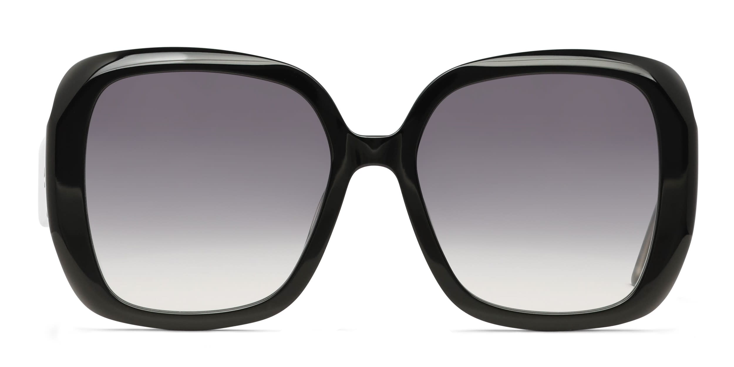 Quay Full Glam Shiny Black glasses - Shiny Black - Frontal View