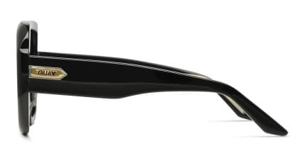Quay Full Glam Shiny Black glasses - Shiny Black - Side View