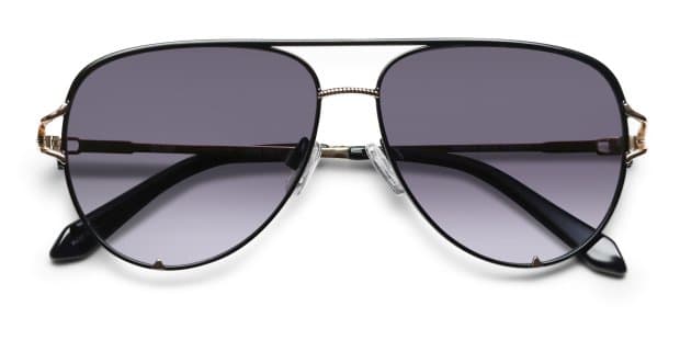 Quay High Key Twist Black, Gold Prescription Sunglasses display picture 1