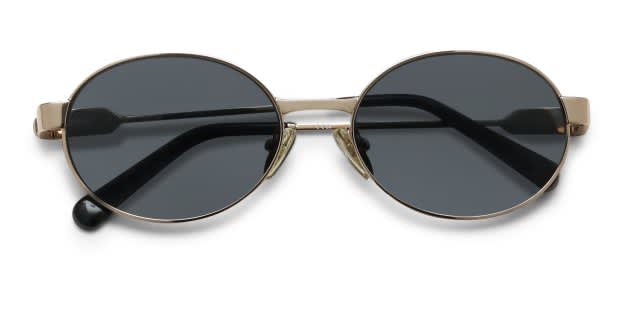 Quay Anyways Gold Prescription Sunglasses display picture 1
