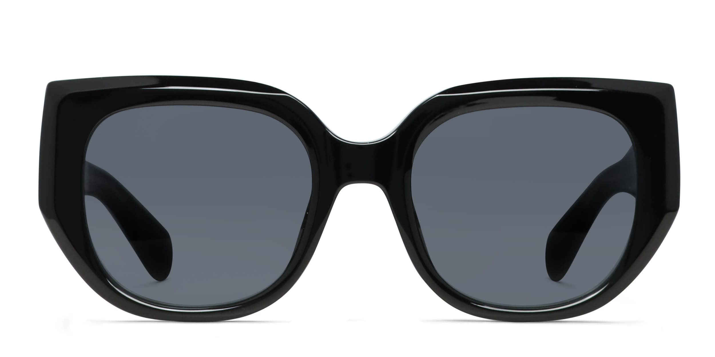 Quay Busy Busy Shiny Black glasses - Shiny Black - Frontal View