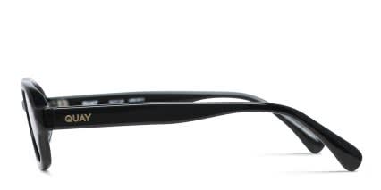 Quay Could Never Shiny Black glasses - Shiny Black - Side View