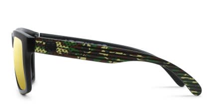 Heat Wave Vise Black, Gold glasses - Black / Gold - Side View