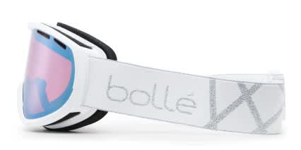 Bolle Sierra Ski Goggles w/Clip-in White, Blue glasses - White / Blue - Side View
