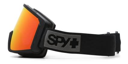 Spy Raider Ski Goggles Matte Black, Red glasses - Matte Black / Red - Side View