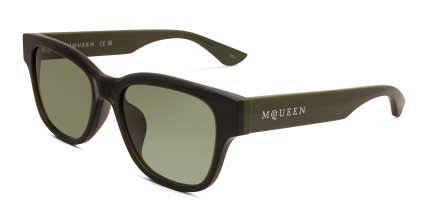 Alexander McQueen AM0528SA Green glasses - Green - Angle View