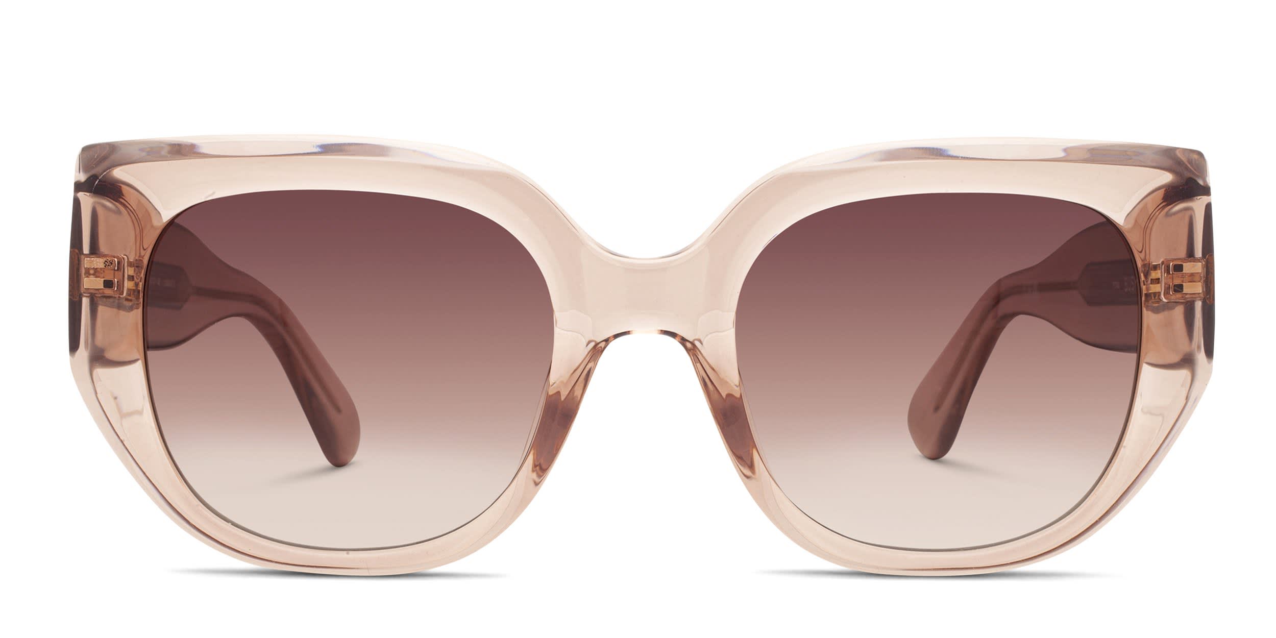 Swarovski Sunglasses SK6017 100473 Tortoise Butterfly w/ Brown Lenses 56-17-140 Swarovski SK6017 clear , beige frame with gradient brown  main image 3