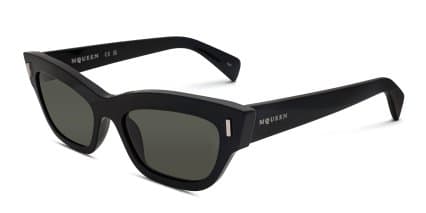 Alexander McQueen AM0548S Black, Gray glasses - Black / Gray - Angle View