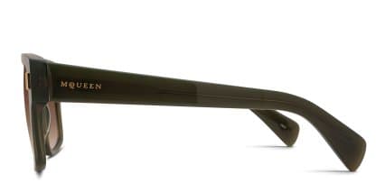 Alexander McQueen AM0550S Green, Brown glasses - Green / Brown - Side View