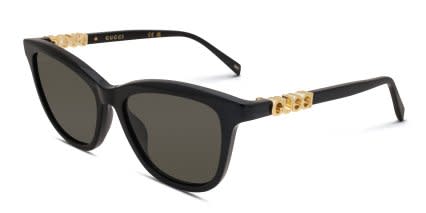 Gucci GG2032S Black, Gray glasses - Black / Gray - Angle View
