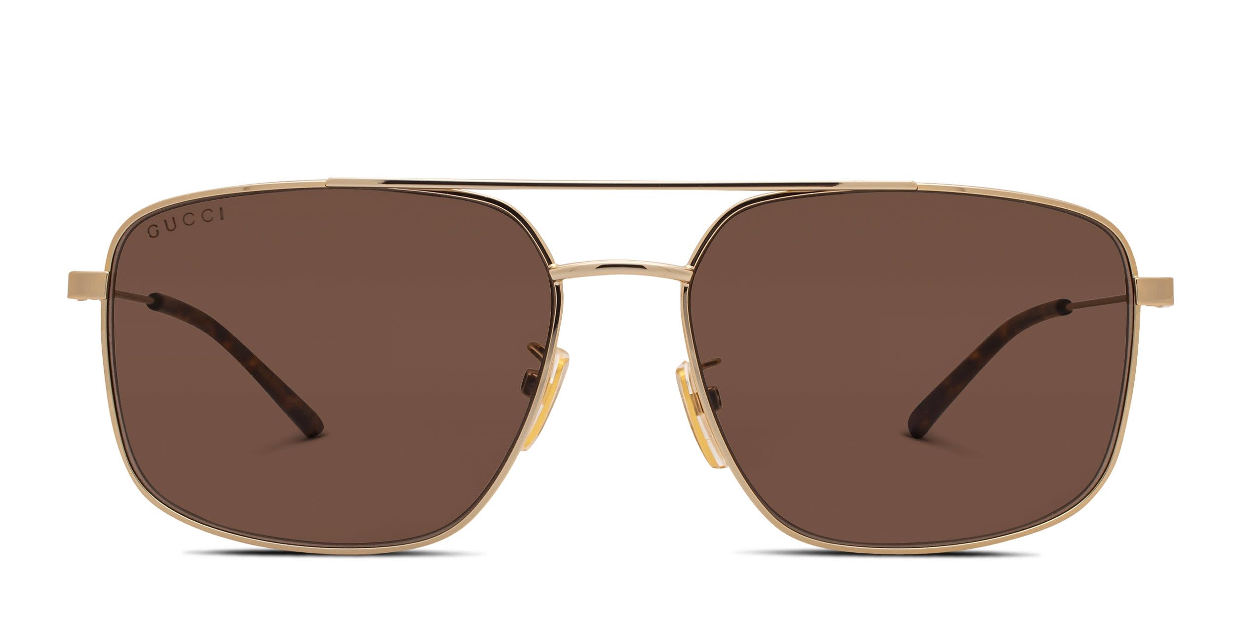 Gucci GG2096SA Gold, Brown glasses - Gold / Brown - Frontal View