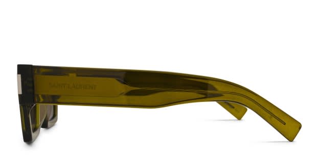 The Saint Laurent SL 572 is a bold, squared sunglasses frame built