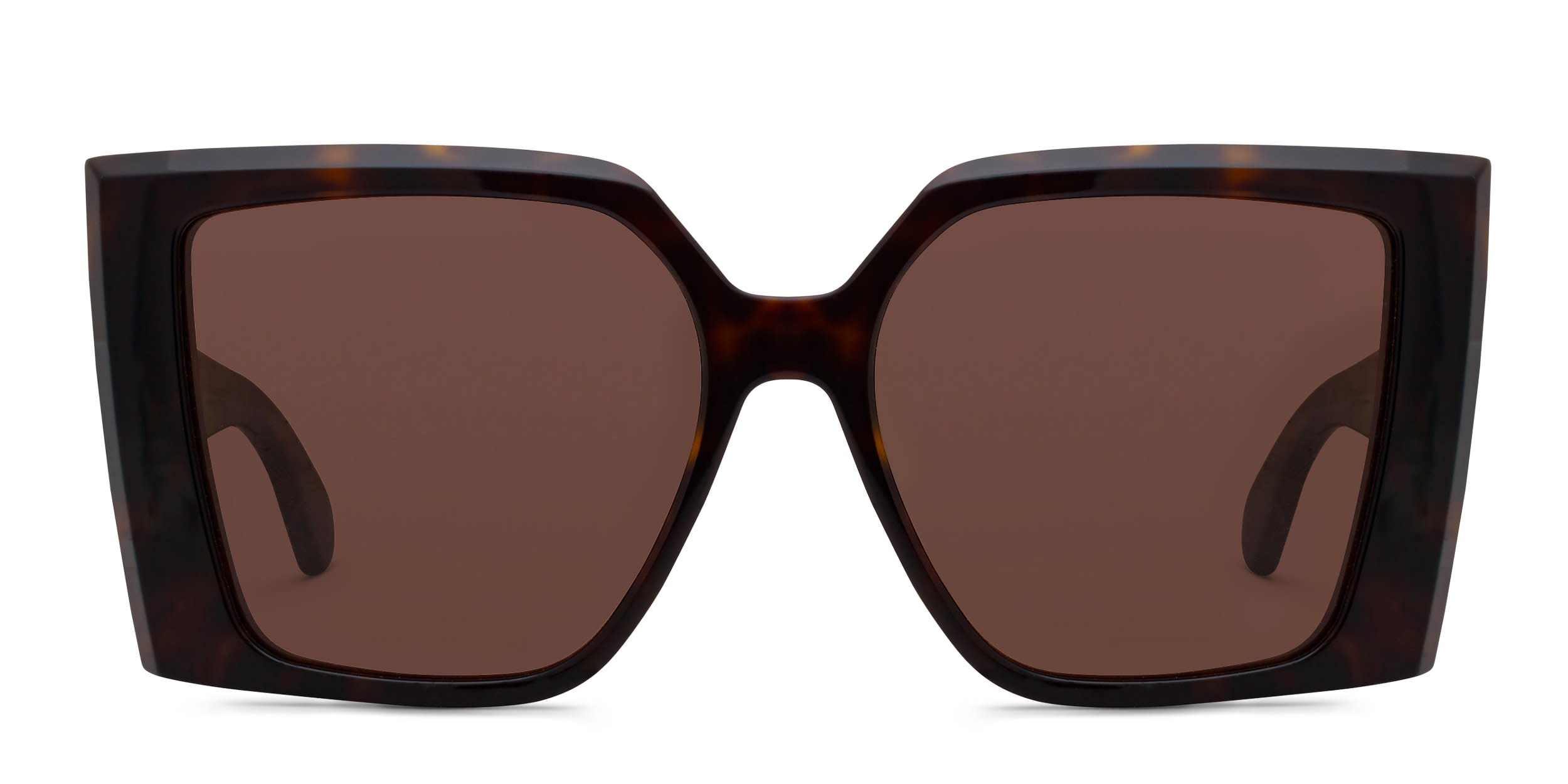 Alexander McQueen AM0467S Tortoise, Brown glasses - Tortoise - Frontal View
