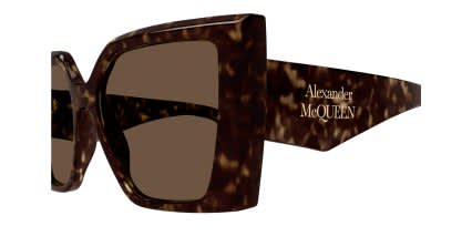 Alexander McQueen AM0467S Tortoise, Brown glasses - Tortoise - Side View