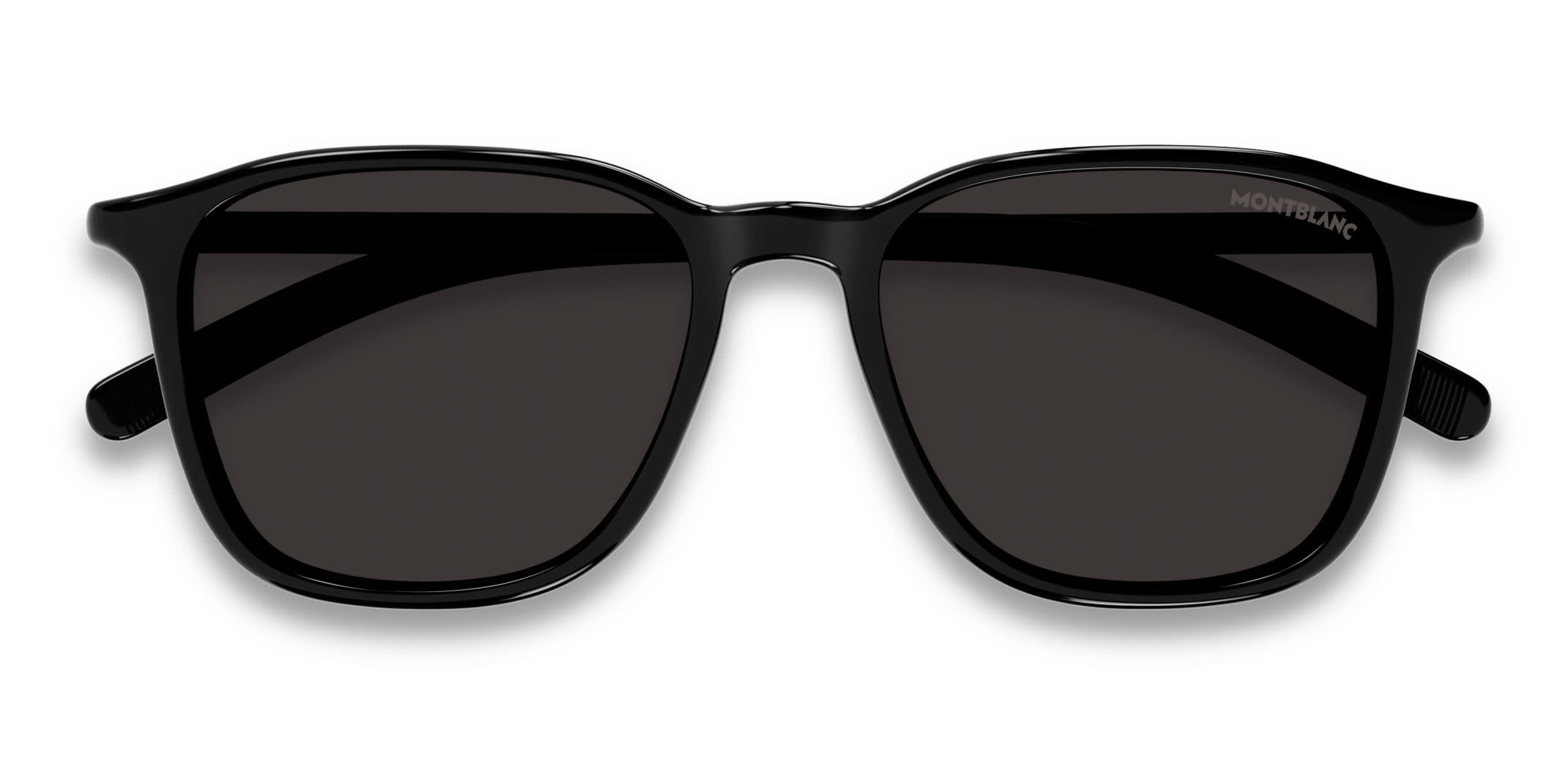 Mont Blanc MB0325S Black, Gray glasses - Black - Frontal View