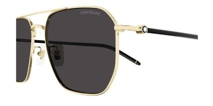 Mont Blanc MB0367SA Gold, Gray glasses - Gold - Side View