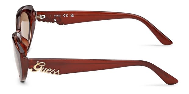 GUESS Brown Sunglasses Y2K Glam Vacation Ready Eyewear Guess GU00307 brown frame with brown lenses. Lenses provide  main image 3