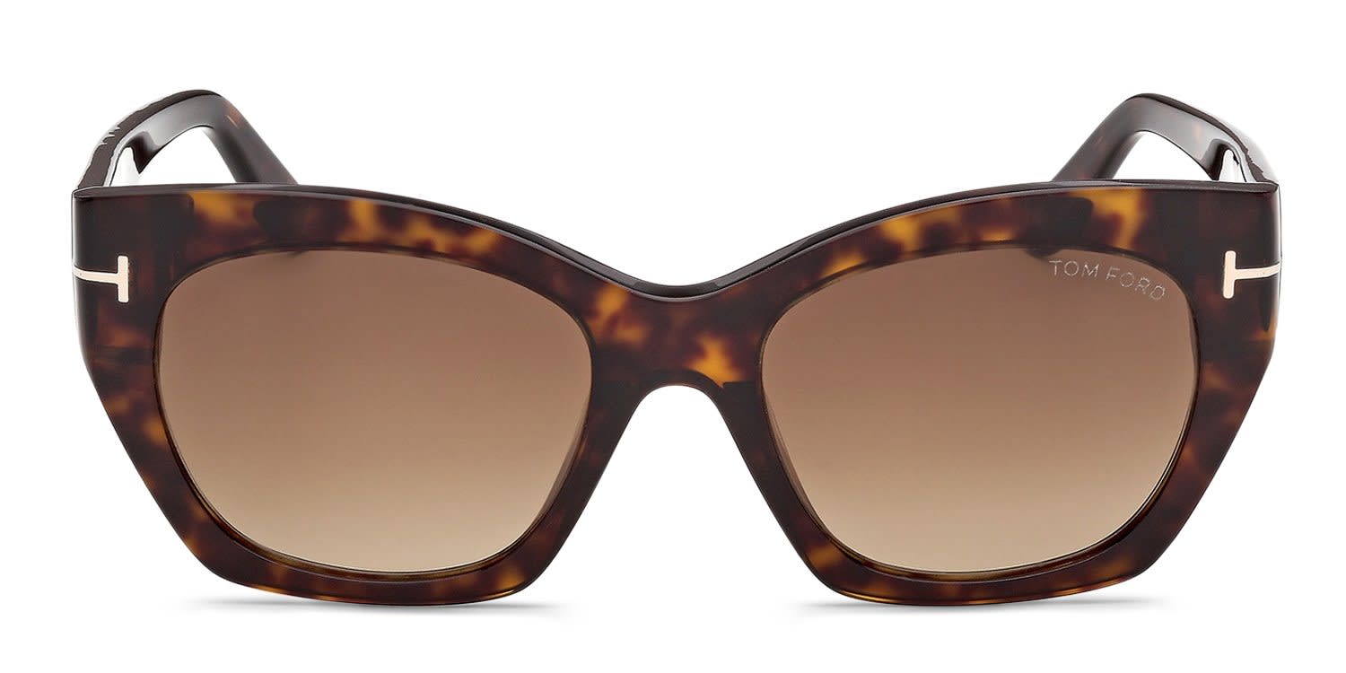 Tom Ford FT1422 JONI-02 Tortoise, Brown glasses - Tortoise - Frontal View
