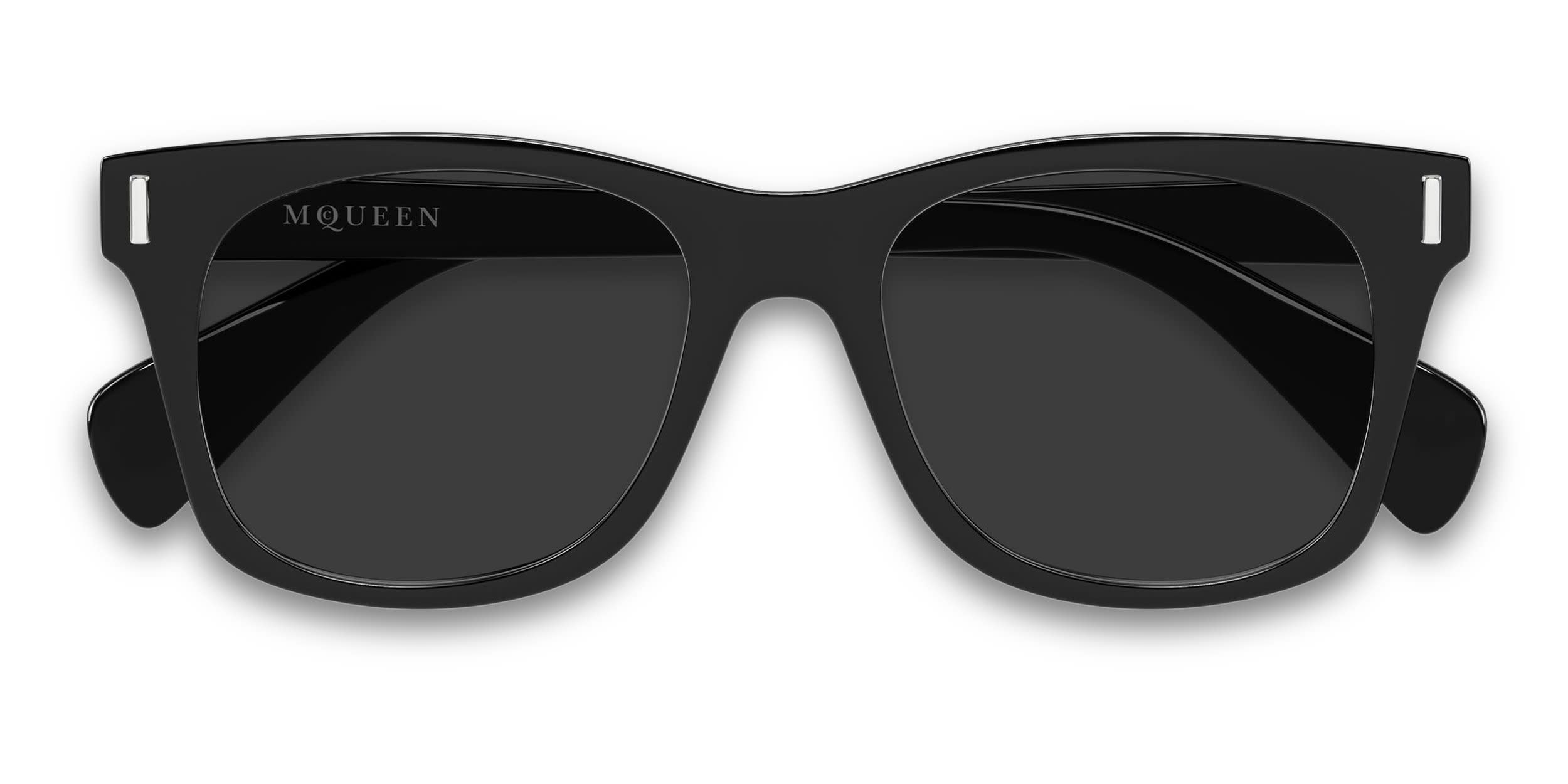 Alexander McQueen AM0551S Black, Gray glasses - Black - Frontal View