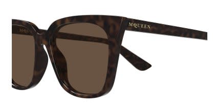 Alexander McQueen AM0556S Tortoise, Brown glasses - Tortoise - Side View