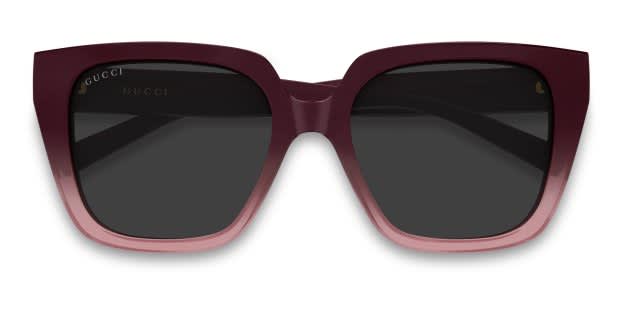 Gucci GG2102S red frame with grey lenses. Lenses provide 100% UV