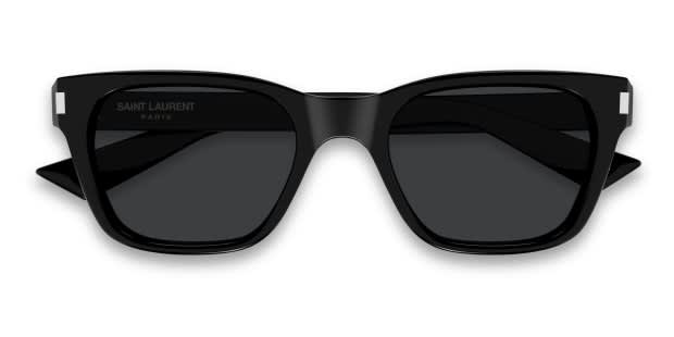 Saint Laurent SL874 black frame with black lenses. Lenses provide