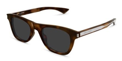 Saint Laurent SL879 Tortoise, Gray glasses - Tortoise - Angle View