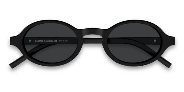 Saint Laurent SLM161 black frame with black lenses. Lenses provide