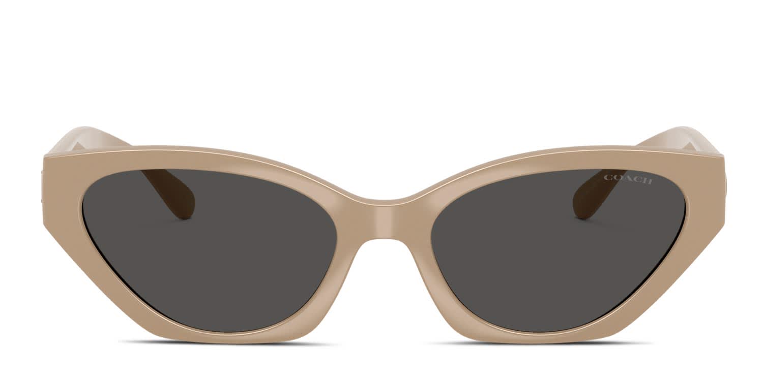 Coach HC8459U CFT83 Beige, Gray glasses - Beige - Frontal View