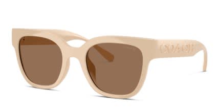 Coach HC8460U CFT88 Beige, Brown glasses - Beige - Angle View