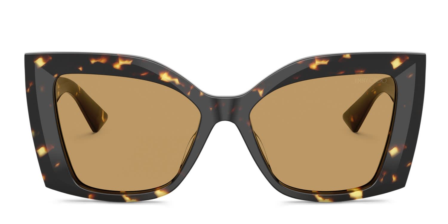 Jimmy Choo JC5074U Tortoise, Black, Yellow, Brown glasses - Tortoise / Black / Yellow - Frontal View
