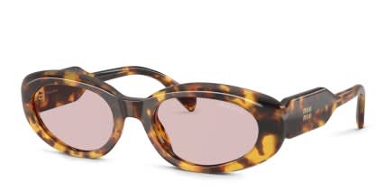 Miu Miu MUC01S Bronze, Tortoise, Pink glasses - Bronze / Tortoise - Angle View