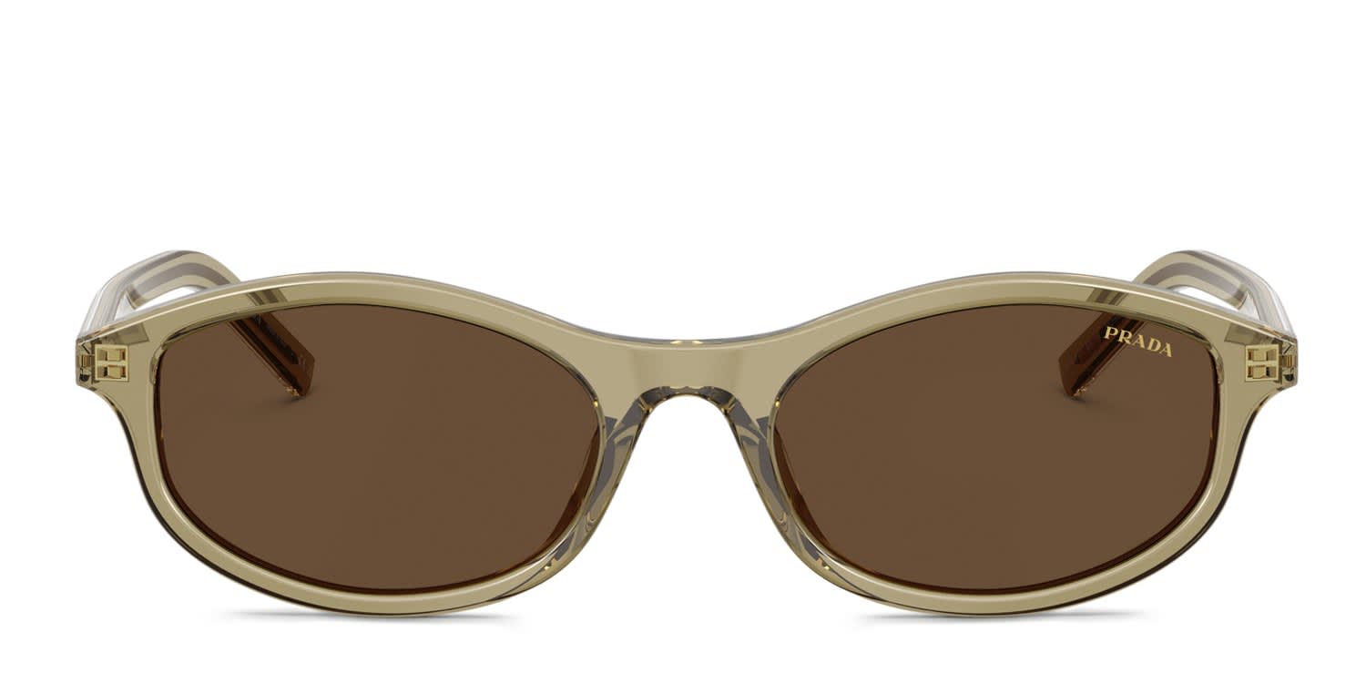 Prada PRD17S Clear, Brown glasses - Clear / Brown - Frontal View